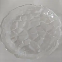 未使用品　HOYA/ホーヤ　クリスタル皿　ガラス大皿、盛皿、丸皿