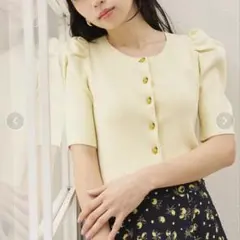 新品未使用】セルフォード♡ラッフルフリルペプラムニットカーディガン
