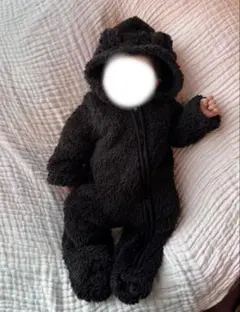 もこもこボアクマ耳フード付きパーカー