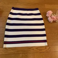 ニットタイトスカートパナリパボーダー