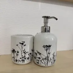 ソープディスペンサー タンブラー セット 花柄 IKEAのサムネイル