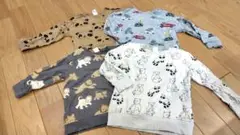 H&M 動物柄 トレーナー 92cm　4点セット