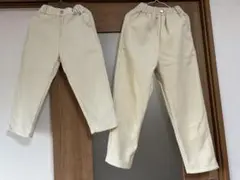 クリーム色コーデュロイパンツ（フリース裏地）