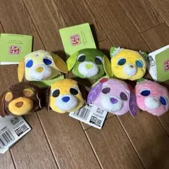お茶犬　お茶猫　マスコットセット