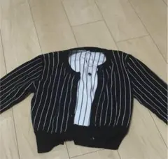 新品　ムルーア　ストライプ長袖カーディガン