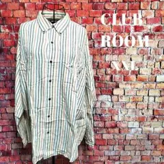 長袖 マルチストライプ XXL CLUB ROOM メンズ コットンテンセル混