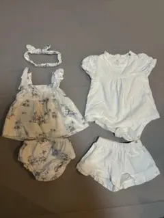 baby gap セットアップ 3-6m アロハ柄　ホワイト