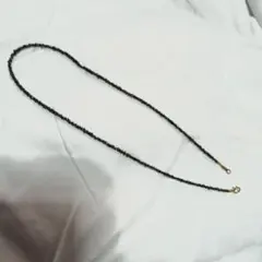 細いブラック　ダイヤモンド ネックレス