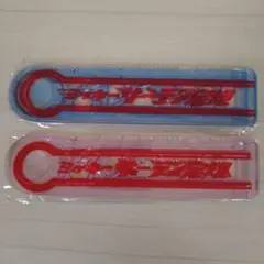 サーテン定規　青と紫2個　テンプレート　昭和レトロ