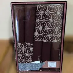 京都西川 座布団カバー 麻の葉柄 55x59cm５枚セットアクリル100%千代