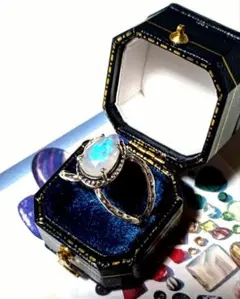 bijumam ビジュマム レインボー ムーンストーン リング