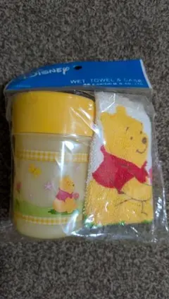 新品　くまのプーさん　おしぼりタオル　ケース　レトロのサムネイル