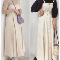 URBAN RESEARCH キャミワンピース ロング丈 クリーム色 デニム