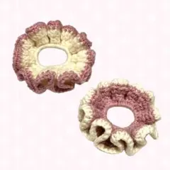 シュシュ ハンドメイド かぎ針編み 毛糸 編み物