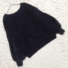 美品 『グローバルワーク』 (M) シャギースリーブアゼプルオーバー ニット