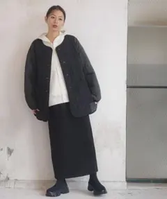 未使用 LAKOLE ラコレ ニットソーラメナロースカート ブラック 黒