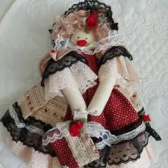 カントリードール☆ピンク花柄35cm