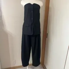 【your/ow】ブラック ベアトップ パンツ セットアップM