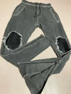 ZARA ザラ 異素材 スウェット クラッシュ パンツ ジョガーパンツ 切り替え