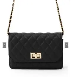 GRL キルティングレザーチェーンショルダーバッグ