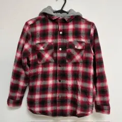 ネクスト 9y 130 140 ボア長袖チェック柄シャツ アメカジ 赤 アウター