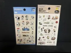 値下げ予定なし　PEANUTS スヌーピー キャラクターシール 2パック6枚入り