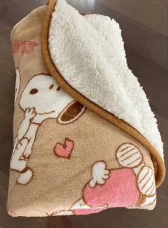 新品⭐︎スヌーピー フランネル 裏ボア 膝掛け ひざ掛け ふわふわ70×100