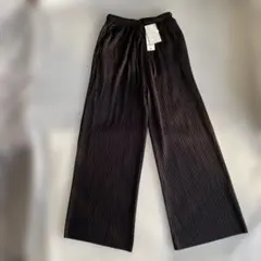 【新品タグ付き】coca EAZY TEX リブパンツ Lサイズ ブラック