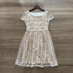 prideglide プライドグライド　花柄シフォンワンピース　半袖　サイズ38のサムネイル
