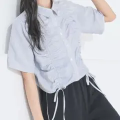 こ*あ様 美品！ドロストショート丈シャツ　Sサイズ