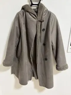 Rafraf フード付きグレームートンコート 3L