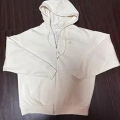 alo フルジッパーパーカー M クリーム色 - メルカリ