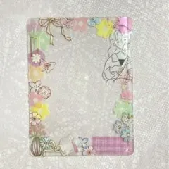 フラワー リボン 女の子 ピンク カラフル シール トレーディングカード ケース