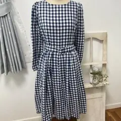 Techichi テチチ　チェック柄長袖ワンピース Mサイズ