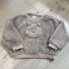 piccolo ベージュ クマ刺繍 フリーストレーナー