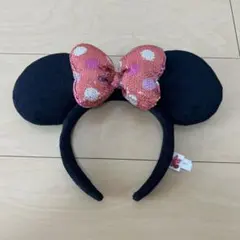 ミニー リボン スパンコール カチューシャ