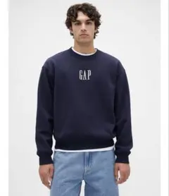 GAP ロゴ スウェット ネイビー