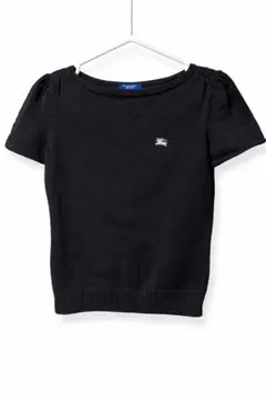 BURBERRY BLUE LABELの半袖ニットパフスリーブ 38 ブラック