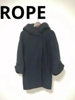 ROPE フード付きコート　濃紺