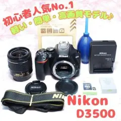 ✨Nikon D3500✨標準＋望遠Wレンズ付 軽量 初心者おすすめ - メルカリ