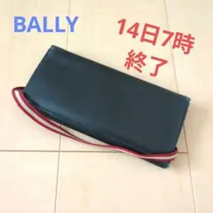 BALLY 黒 長財布 ストラップ付き　ダメージあり