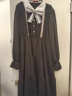 タベルノスキー リンクティアードワンピース ブラック 5L