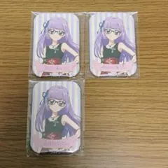 アイカツ！シリーズ スクエア缶バッジ 氷上 スミレ 3点セット【ジャンク品】