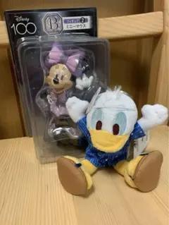 ディズニー100 ミニーマウス＆ドナルドミニストラップぬいぐるみ