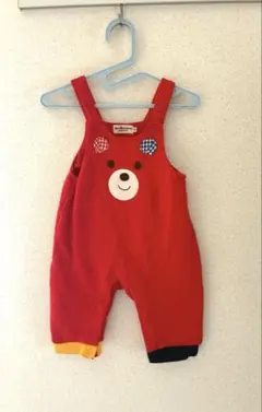 ミキハウス　ホットビスケッツ　顔ドン　サロペット　ロンパース　70