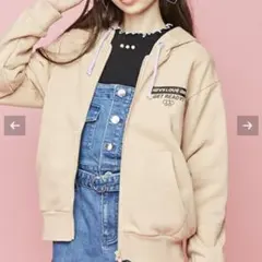 【jenni LOVE】フードレースアップパーカー