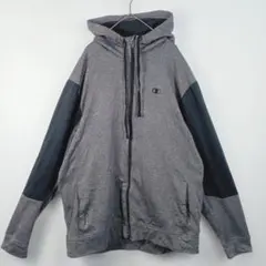 Champion チャンピオン ジップパーカー L グレー 切り替え