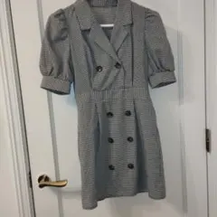 GRL チェック柄 半袖ミニワンピース