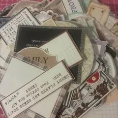 ・シンプル素材 カット済 100枚 コラージュ素材 おすそ分け⑥