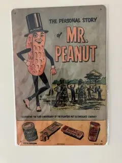 Mr. Peanut メタルプレート ブリキ看板 レトロ雑貨